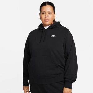 NWOT Nike Sportswear Essential Women's Fleece Pullover Hoodie Black 1X